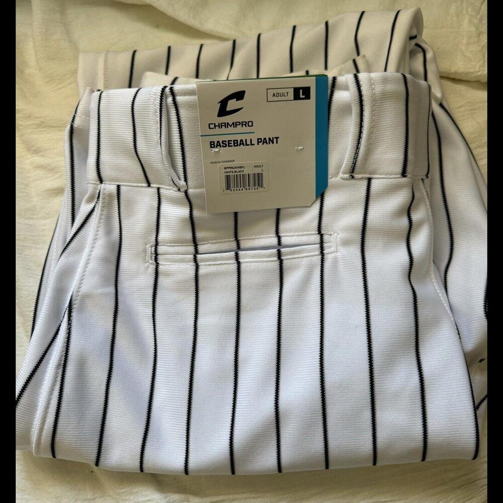 Champro Men’s Black Pen Striped Baseball Pants Large